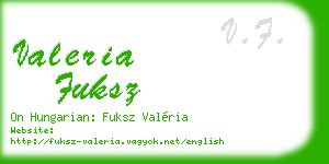 valeria fuksz business card